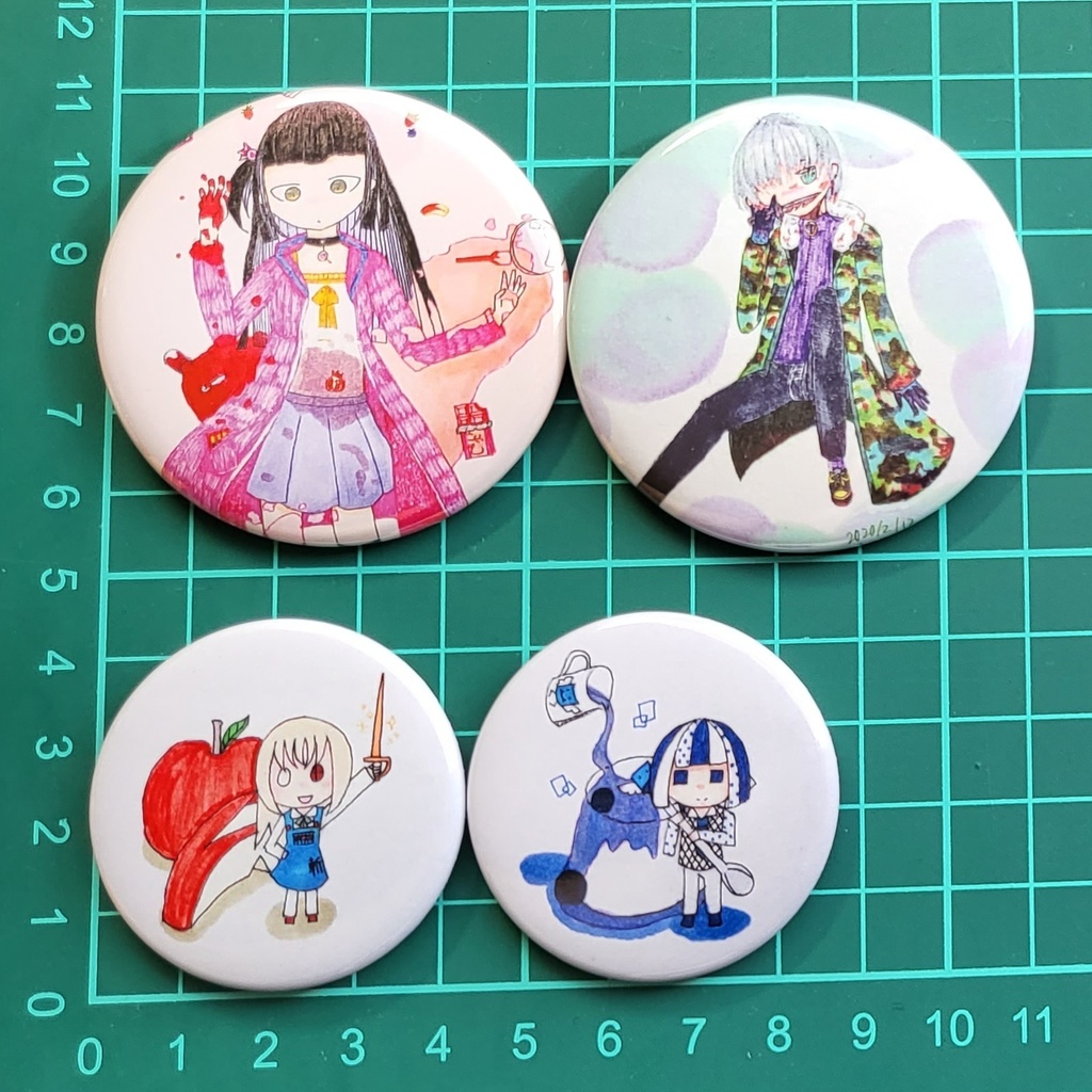 裏カラー付缶バッジ(郵送)