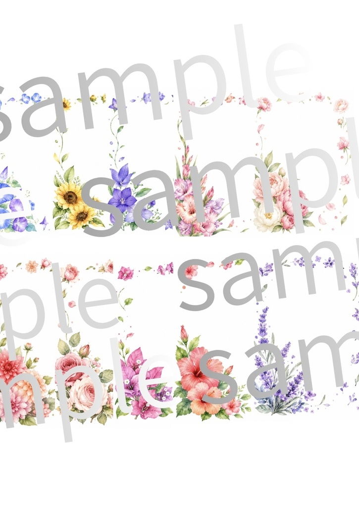 Summer Flower water color Post card
