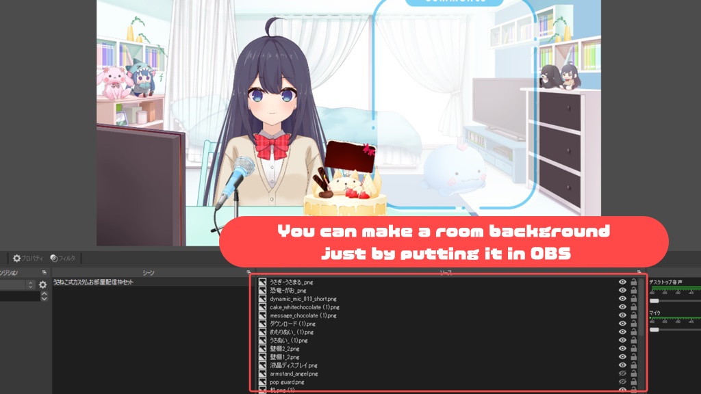 【Western style】Vtuber Custom Room Set Vol.2【Background Created by Usanekomemory】