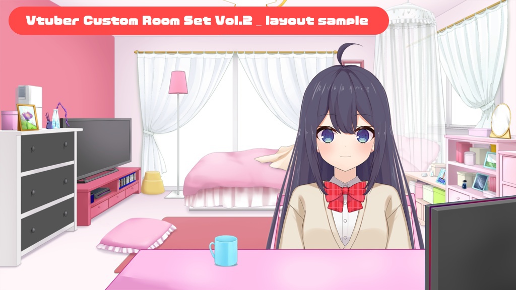 【Western style】Vtuber Custom Room Set Vol.2【Background Created by Usanekomemory】