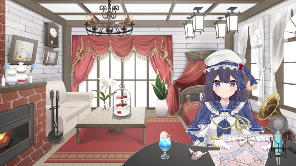 【Fantasy style】Vtuber Custom Room Set Vol.4【Background Created by Usanekomemory】