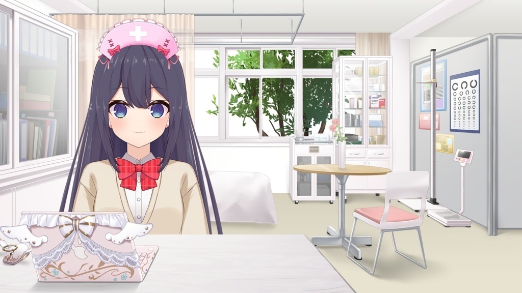 【School infirmary】Vtuber Custom Room Set Vol.6【Background Created by Usanekomemory】