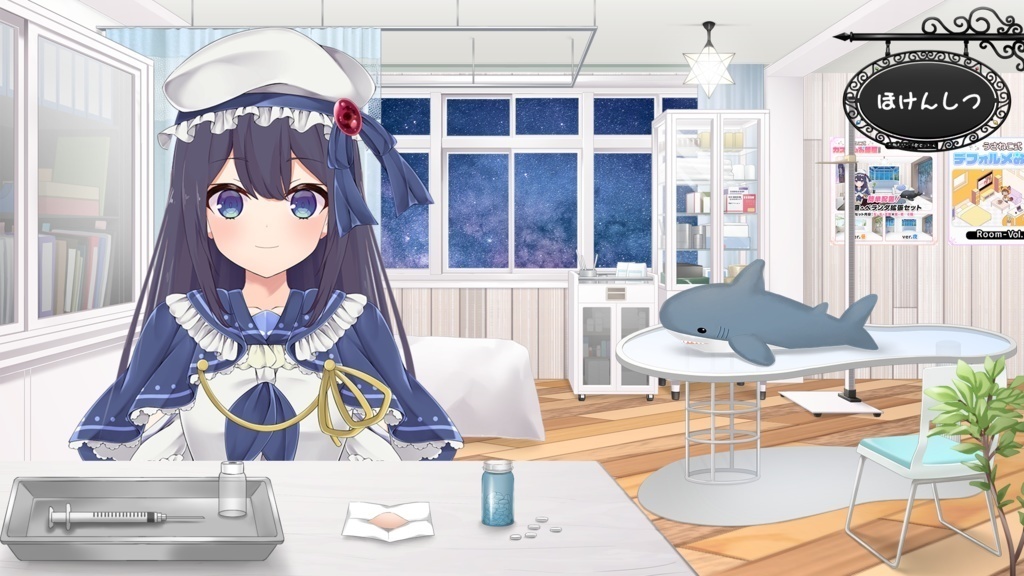 【School infirmary】Vtuber Custom Room Set Vol.6【Background Created by Usanekomemory】