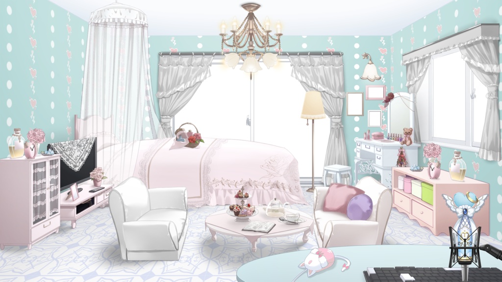 Wallpaper/floorset Vol.2 assets【Vtuber's Room assets】