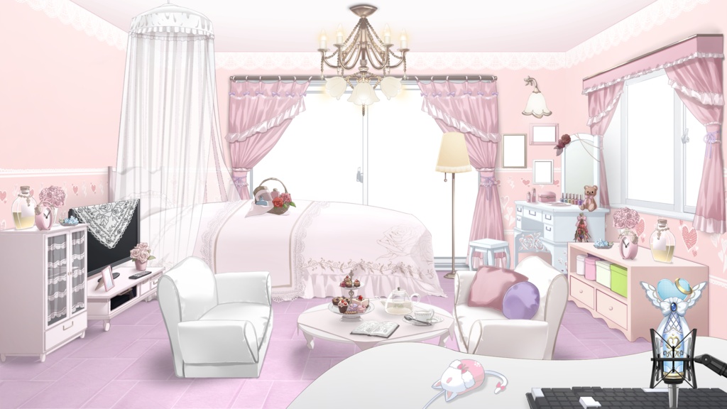 Wallpaper/floorset Vol.2 assets【Vtuber's Room assets】