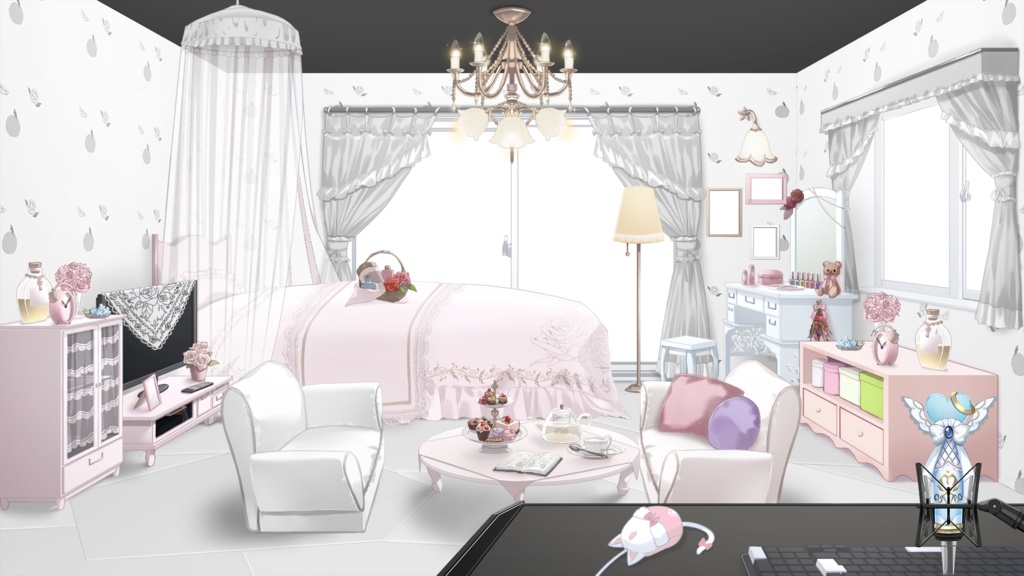 Wallpaper/floorset Vol.2 assets【Vtuber's Room assets】