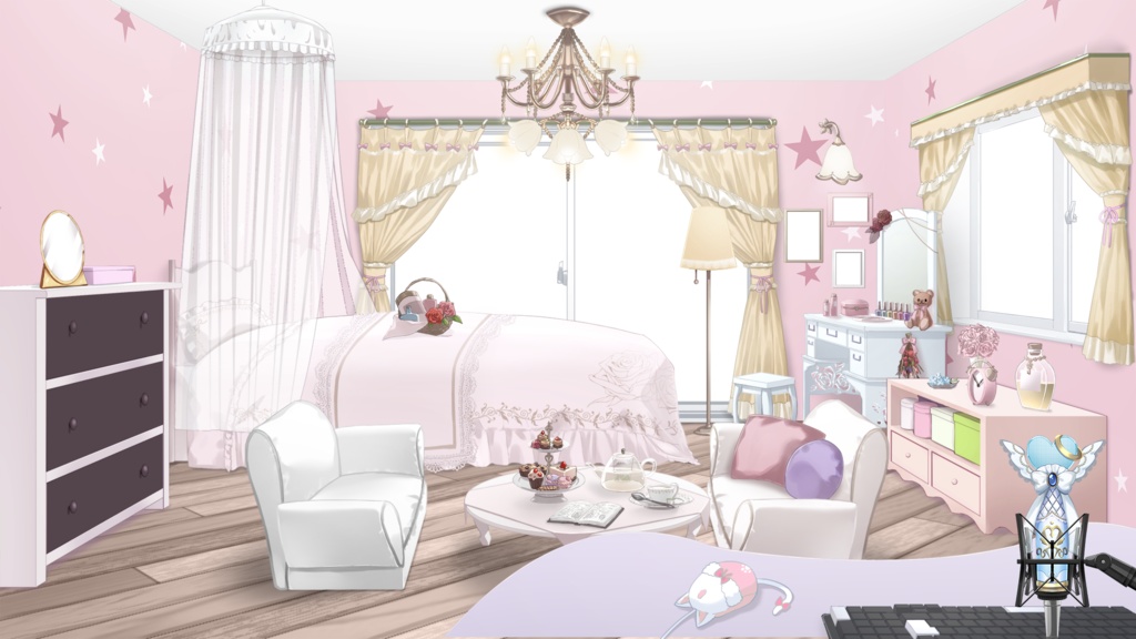 Wallpaper/floorset Vol.2 assets【Vtuber's Room assets】