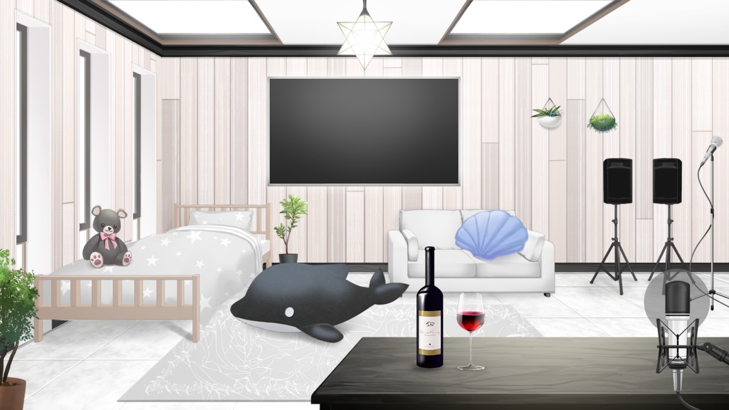 Sea Plush Toys illustrations【Vtuber's Room assets】