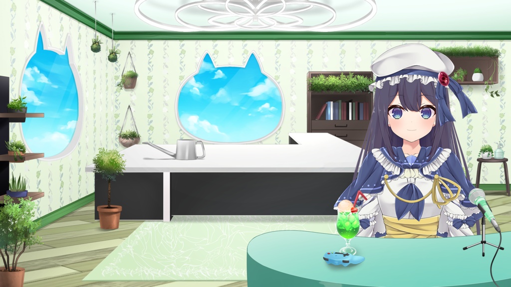 Fashionable windows illustration Vol.3【Vtuber's Room assets】