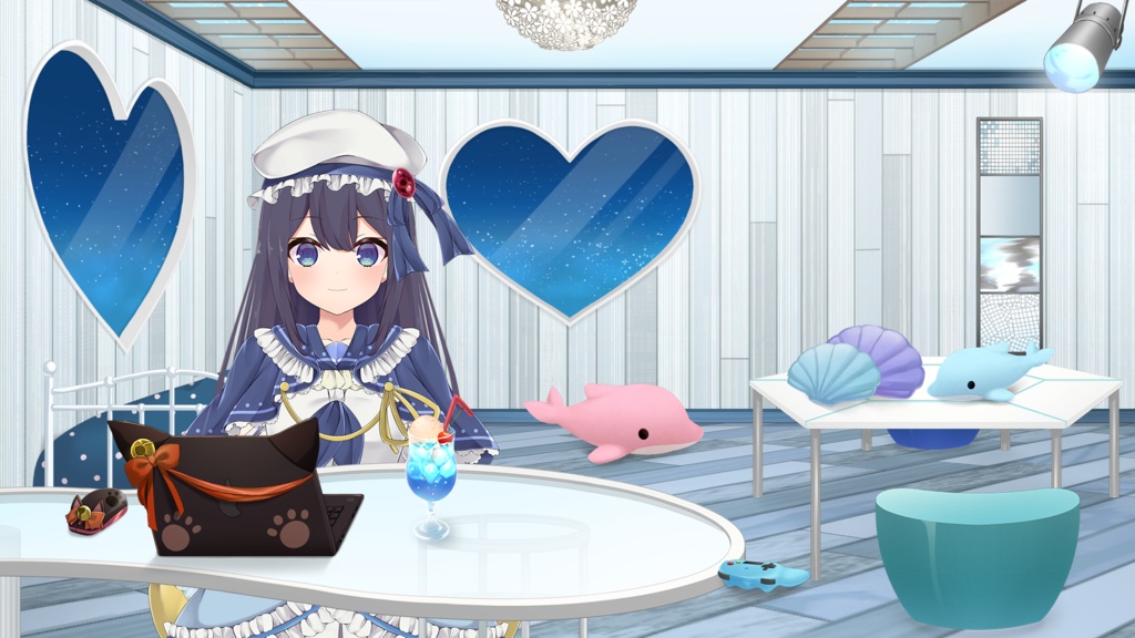 Fashionable windows illustration Vol.3【Vtuber's Room assets】