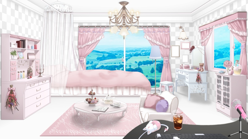 window&curtain illustration Vol.2【Vtuber's Room assets】