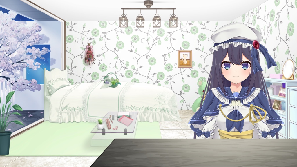 wide room window illustration Vol.3【Vtuber's Room assets】