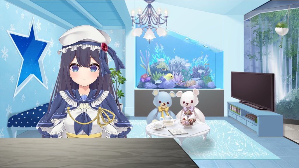 wide room window illustration Vol.3【Vtuber's Room assets】