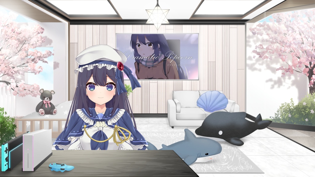 wide room window illustration Vol.3【Vtuber's Room assets】