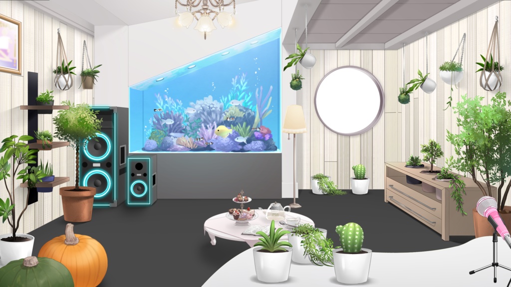 Ornamental foliage plant illustration Vol.1【Vtuber's Room assets】