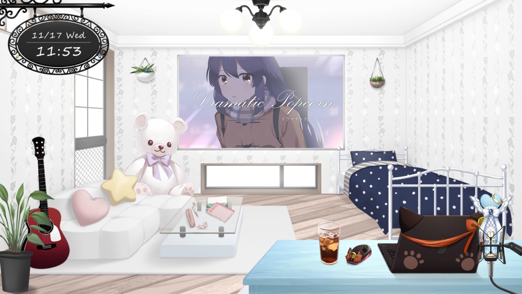 Bed type illustration Vol.2【Vtuber's Room assets】