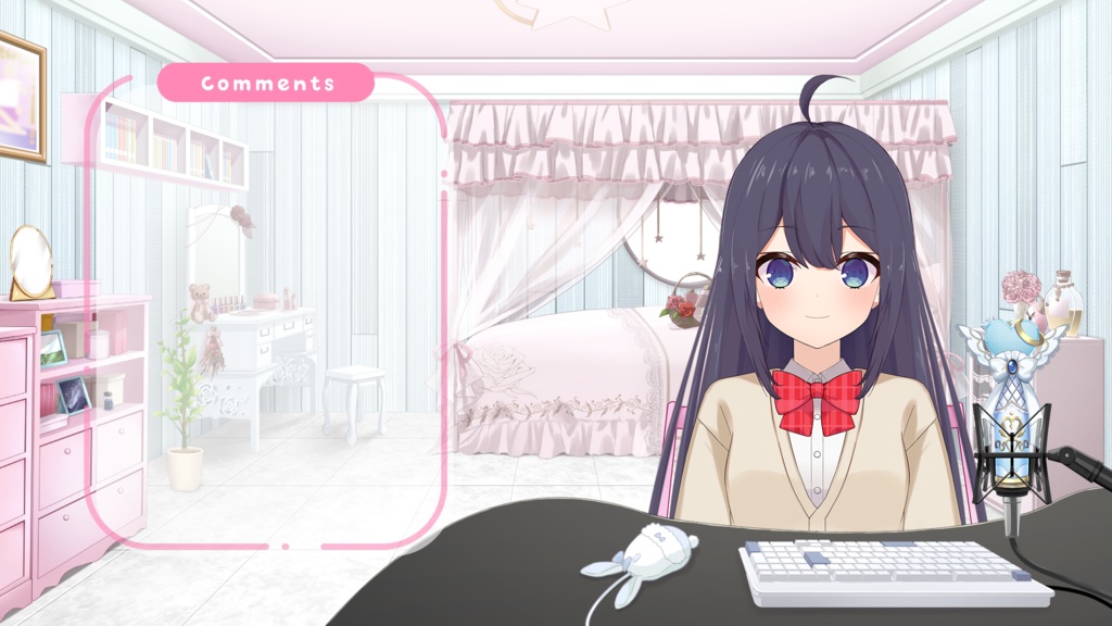 Desk&Mouse&Keybord illustrations【Vtuber's Room assets】