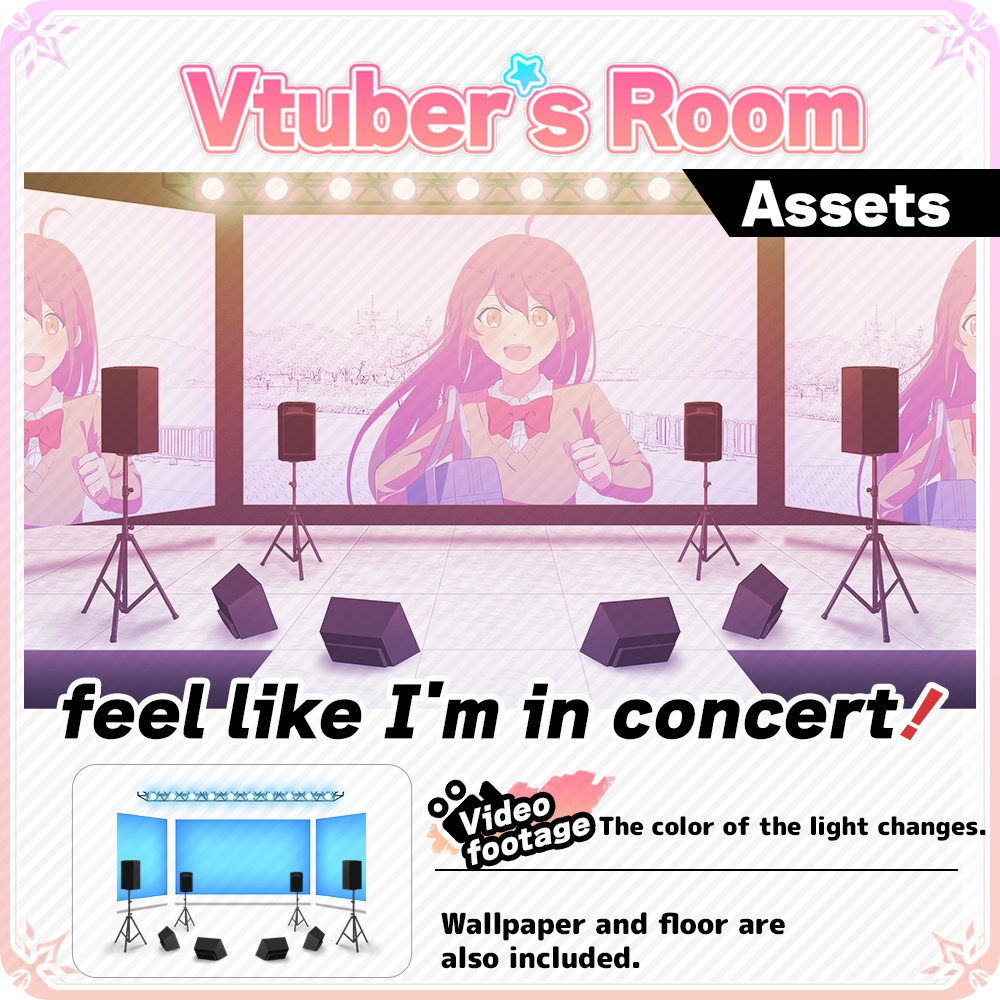 Concert Set illustration【Background Created by Usanekomemory】