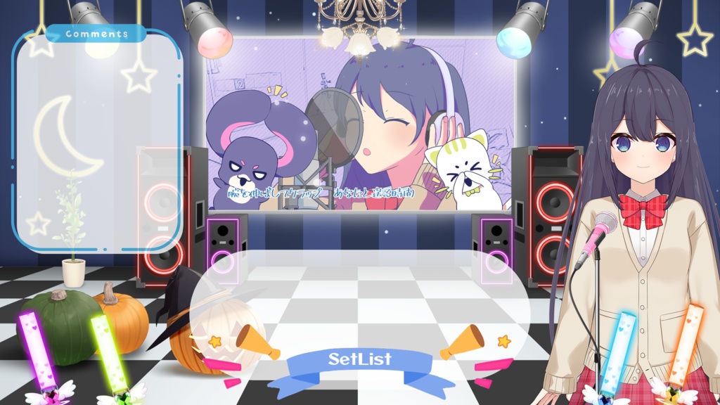 Wide Room set Vol.1 illustrations【Vtuber's Room assets】