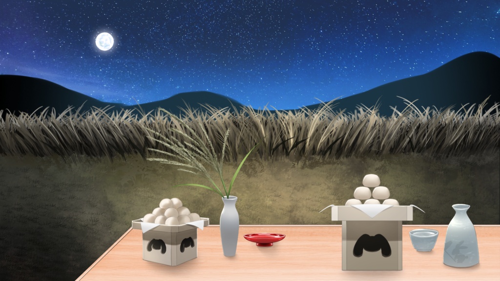 Tsukimi Set【Background Created by Usanekomemory】