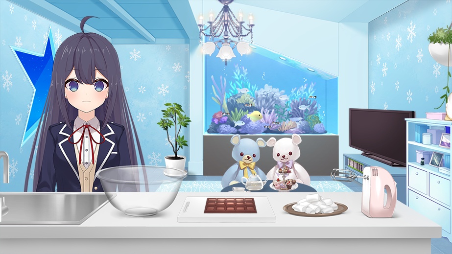 Valentine's Day Cooking Set illustrations【Vtuber's Room assets】