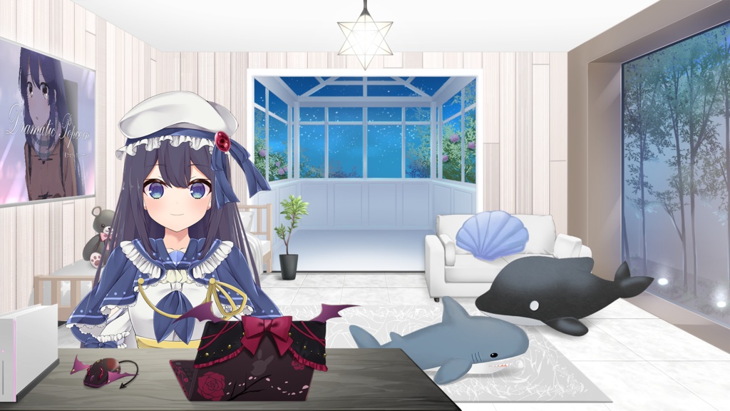 Wide Room set Vol.4 illustrations【Vtuber's Room assets】