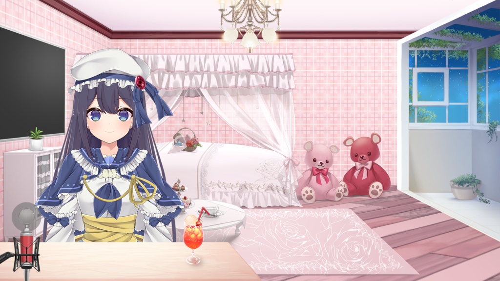 Wide Room set Vol.4 illustrations【Vtuber's Room assets】