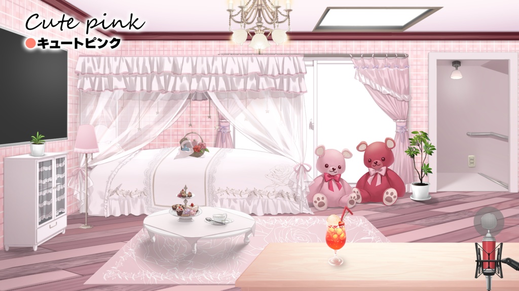 【Vtuber Custom】 Coordination room pack Vol.2【Background Created by Usanekomemory】