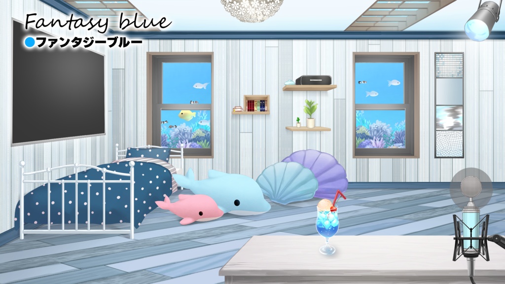 【Vtuber Custom】 Coordination room pack Vol.2【Background Created by Usanekomemory】