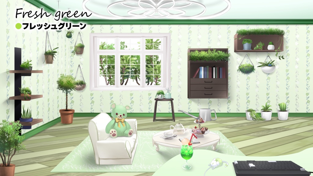 【Vtuber Custom】 Coordination room pack Vol.2【Background Created by Usanekomemory】