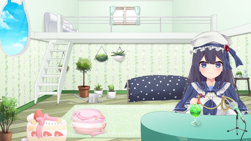 Loft expansion Set illustration【Vtuber's Room assets】