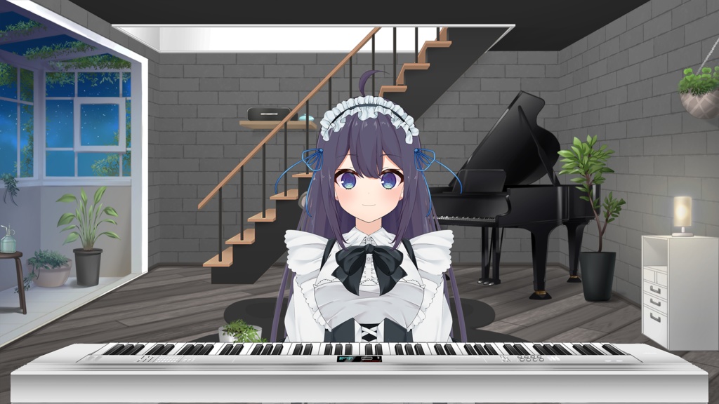 Piano Keybord Set Vtuber S Room Assets Usanekomemory En Booth