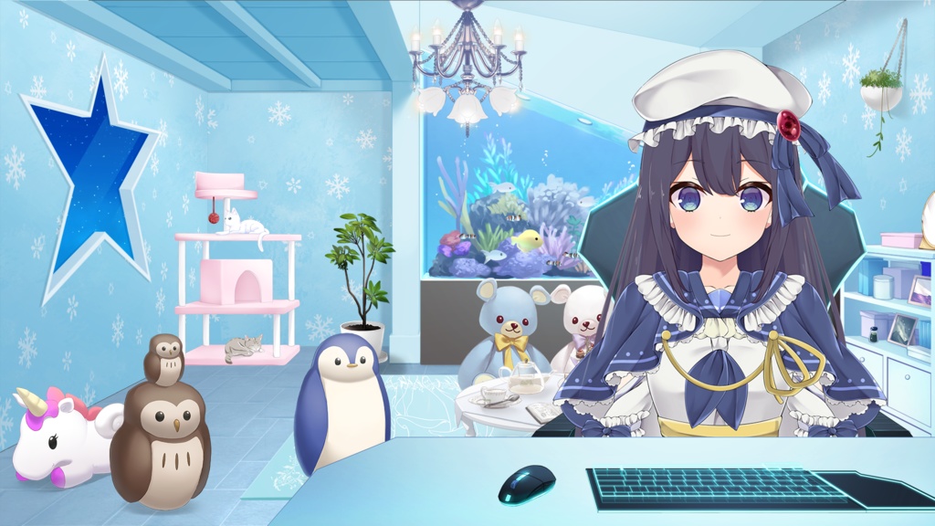 Cat tower Set【Vtuber's Room assets】