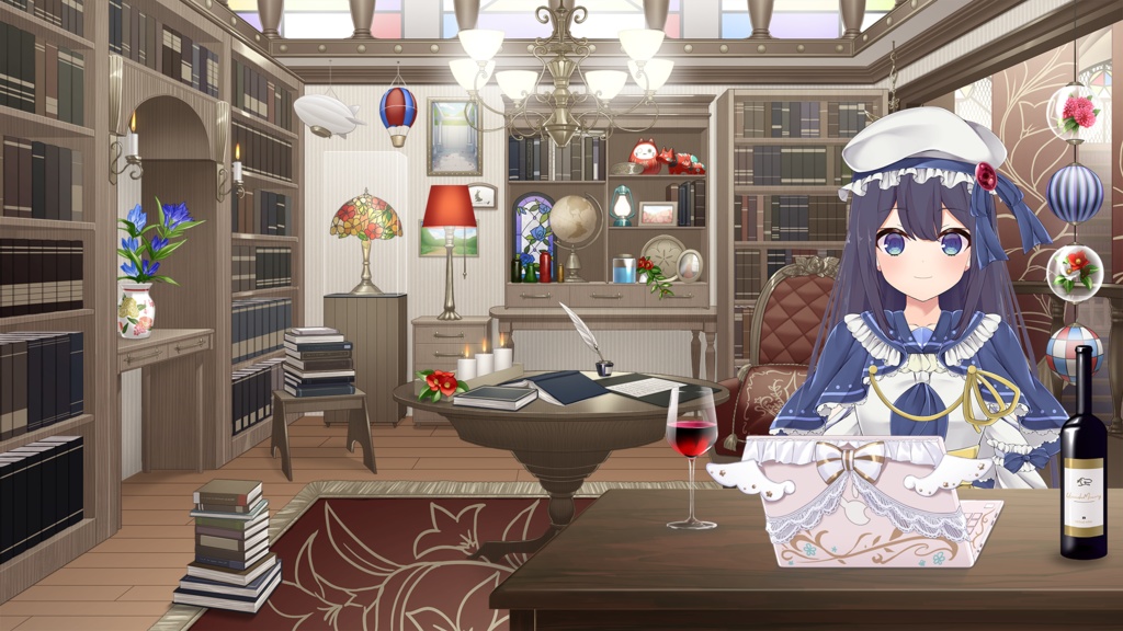 【Antique】Vtuber Custom Room Set Vol.10【Background Created by Usanekomemory】