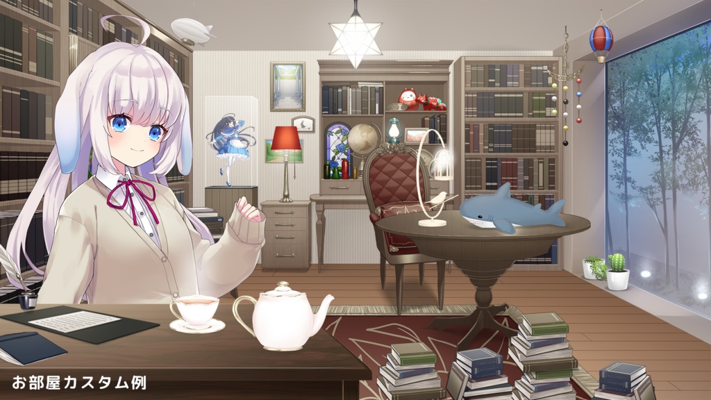 【Antique】Vtuber Custom Room Set Vol.10【Background Created by Usanekomemory】