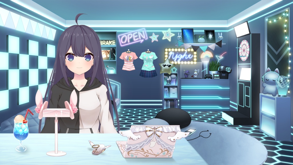 Binaural microphone illustration【Vtuber's Room assets】