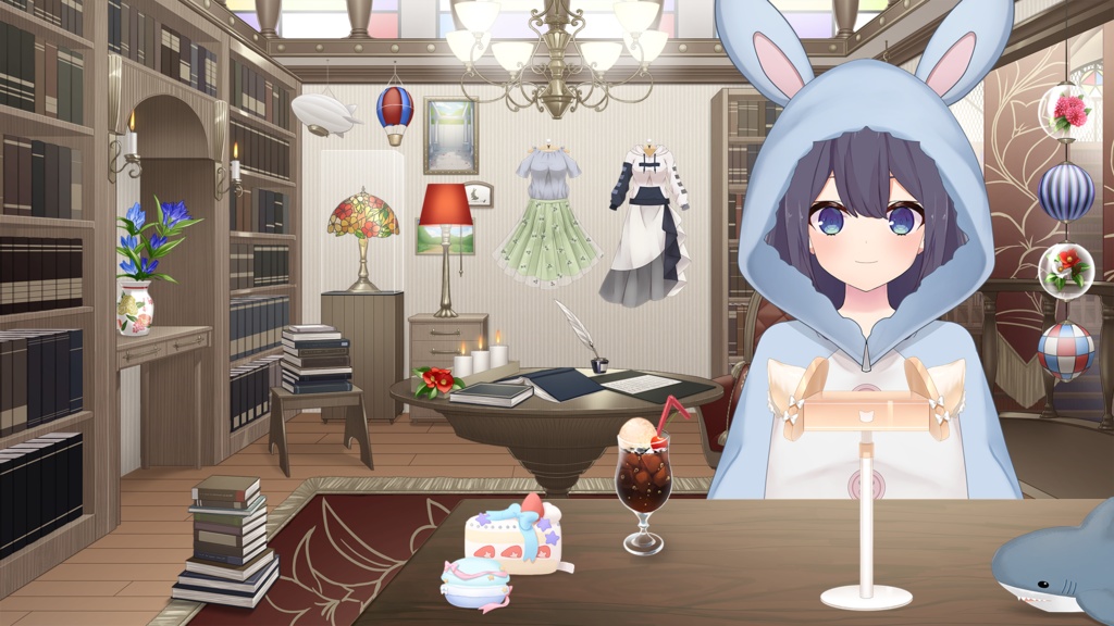 Binaural microphone illustration【Vtuber's Room assets】