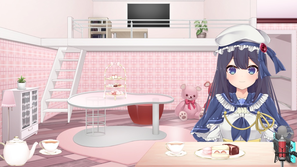 Afternoon tea Set illustration【Vtuber's Room assets】