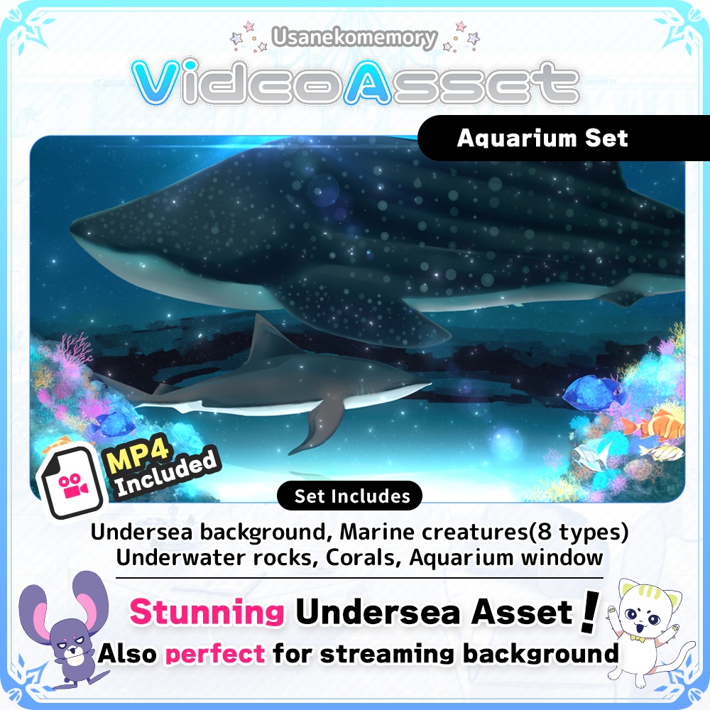 Aquarium Set【Vtuber's Video Asset】