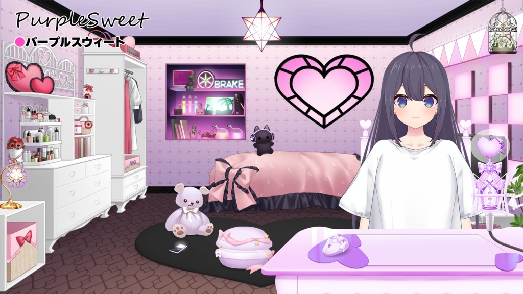 【Vtuber Custom】 Coordination room pack Vol.4【Background Created by Usanekomemory】