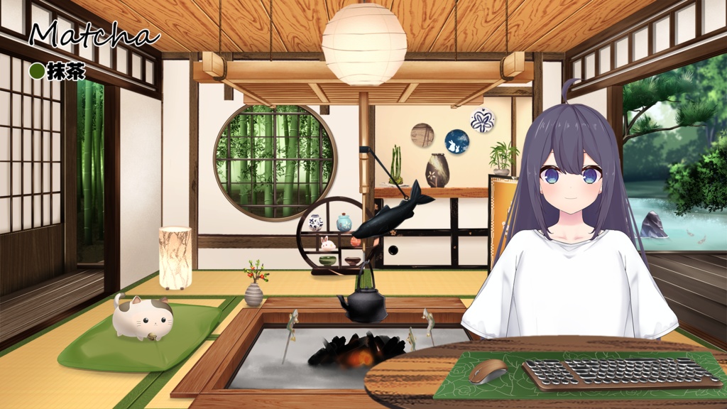 【Vtuber Custom】 Coordination room pack Vol.5【Background Created by Usanekomemory】