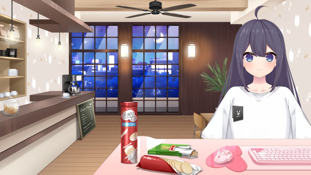 Assorted snacks illustration【Vtuber's Room assets】