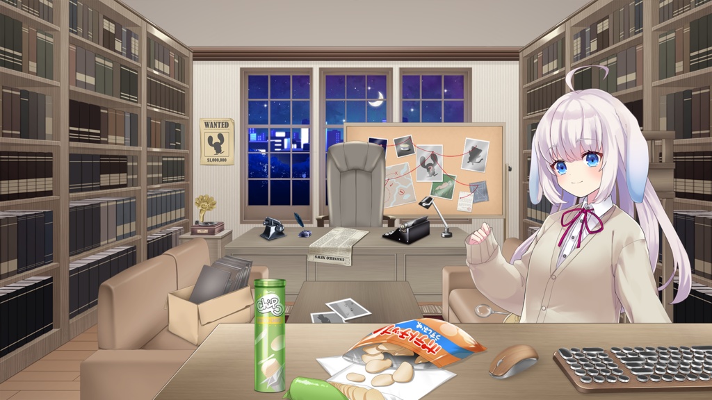 Assorted snacks illustration【Vtuber's Room assets】