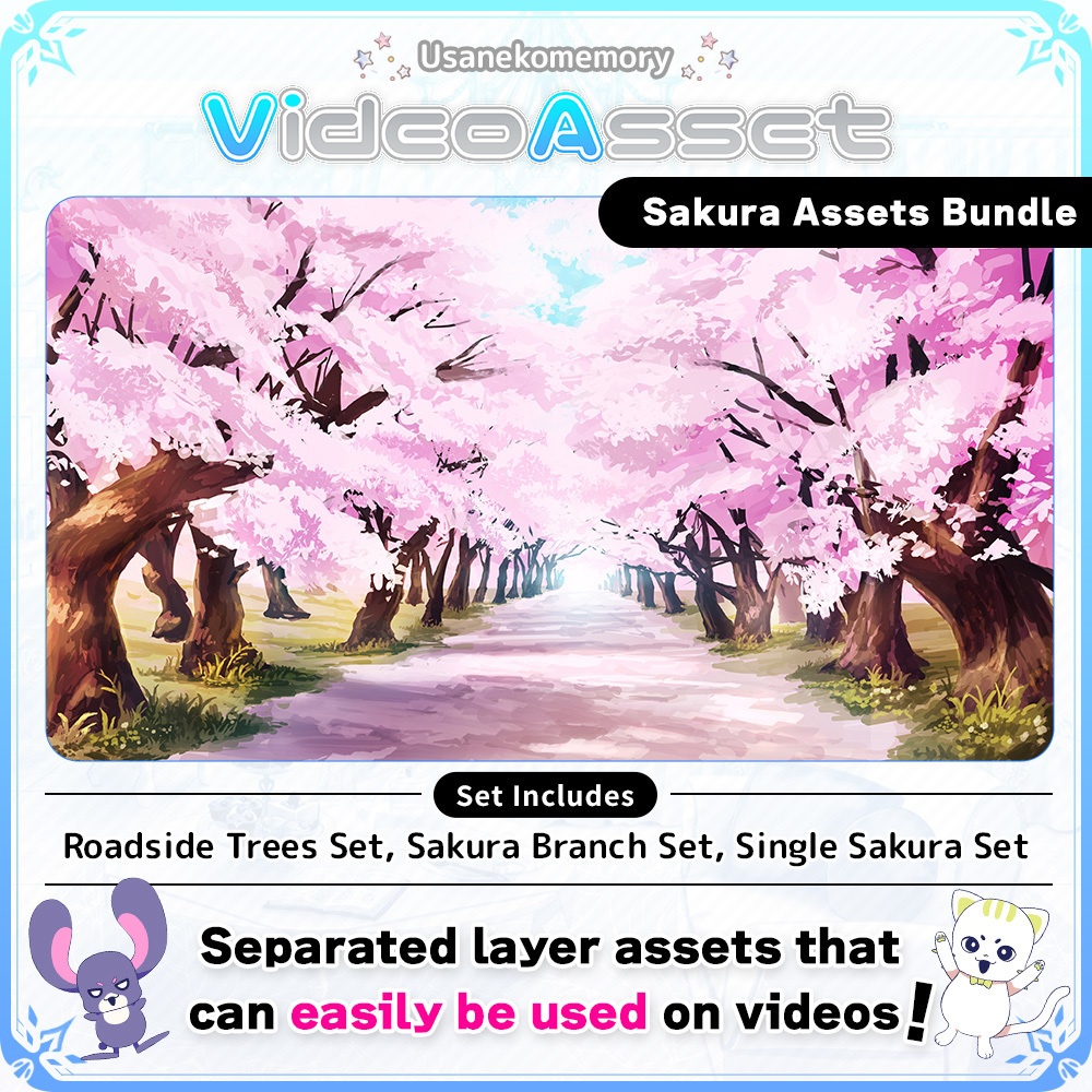 Sakura Assets Bundle 【Vtuber's Video Asset】