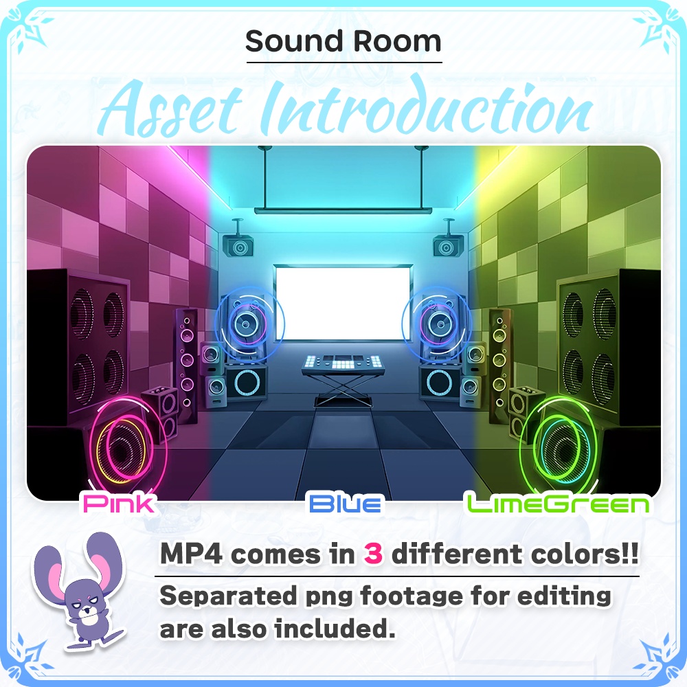 Sound Room illustration【Vtuber's Video assets】