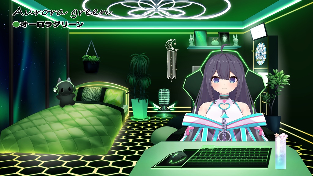【Vtuber Custom】 Coordination room pack Vol.6【Background Created by Usanekomemory】