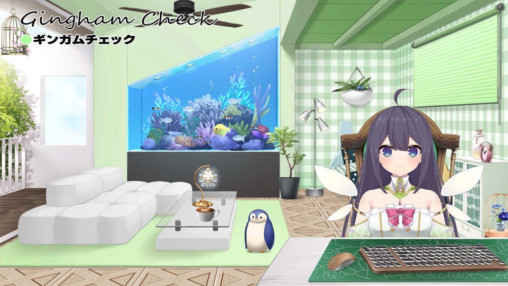 【Vtuber Custom】 Coordination room pack Vol.7【Background Created by Usanekomemory】
