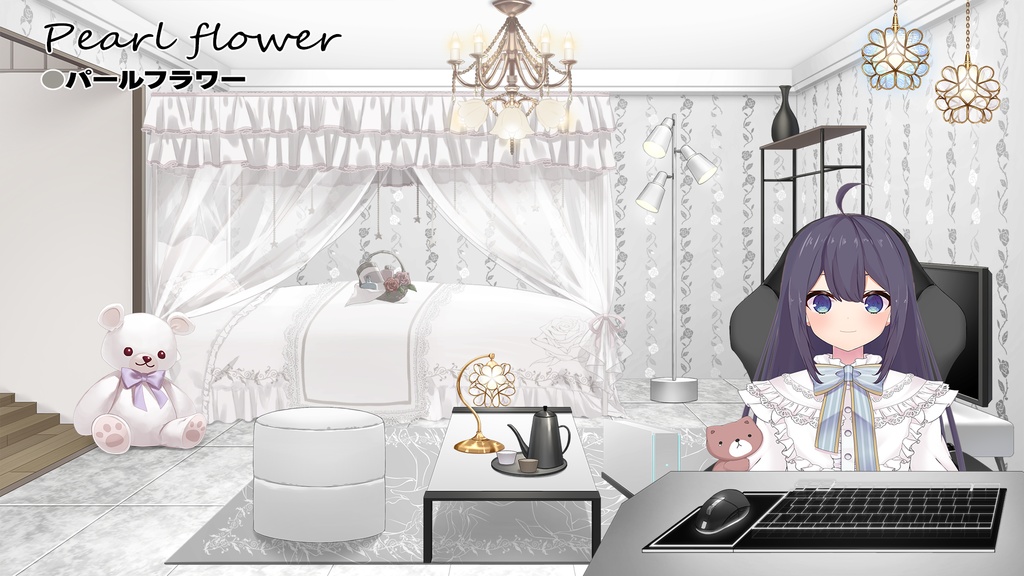 【Vtuber Custom】 Coordination room pack Vol.7【Background Created by Usanekomemory】