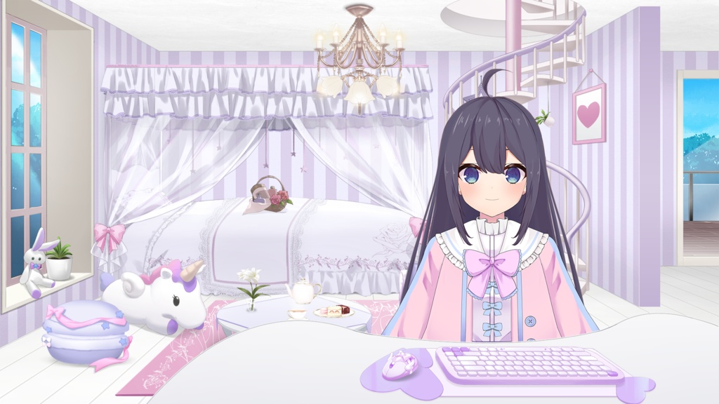 【Vtuber Custom】 Coordination room pack Vol.8【Background Created by Usanekomemory】