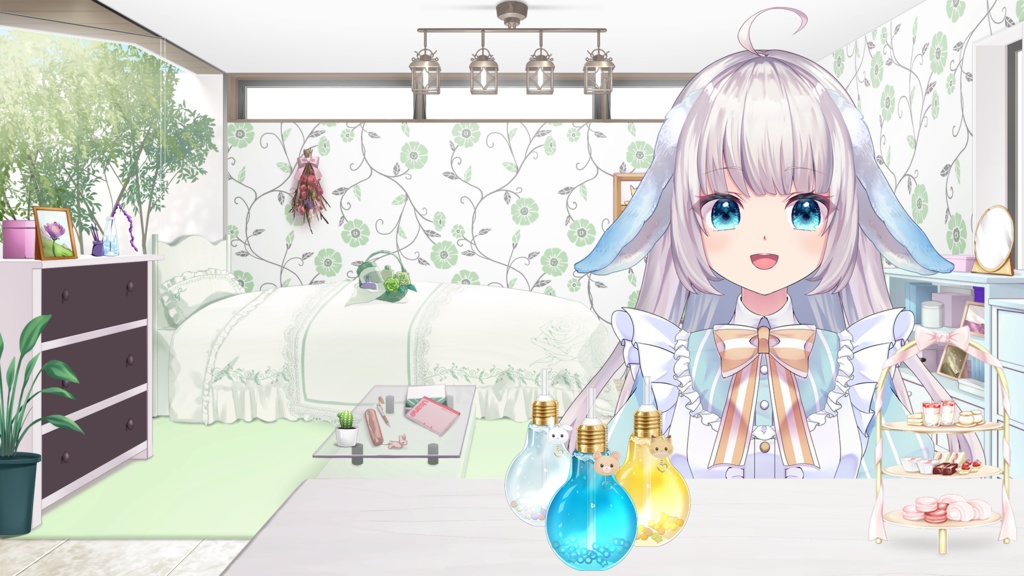 Stylish light bulb soda【Background Created by Usanekomemory】